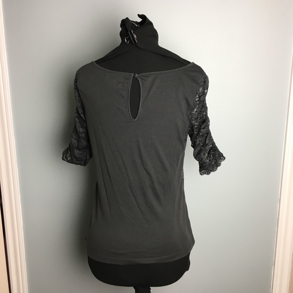 American Eagle Outfitters Charcoal Gray Blouse - Picture 4 of 7
